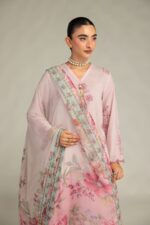 Pink Floral Dupatta - V1