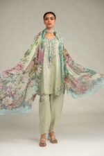 Floral Mint Dupatta - V4