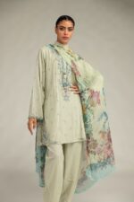Floral Mint Dupatta - V5
