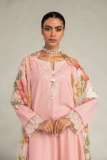 Pink Floral Dupatta - V4