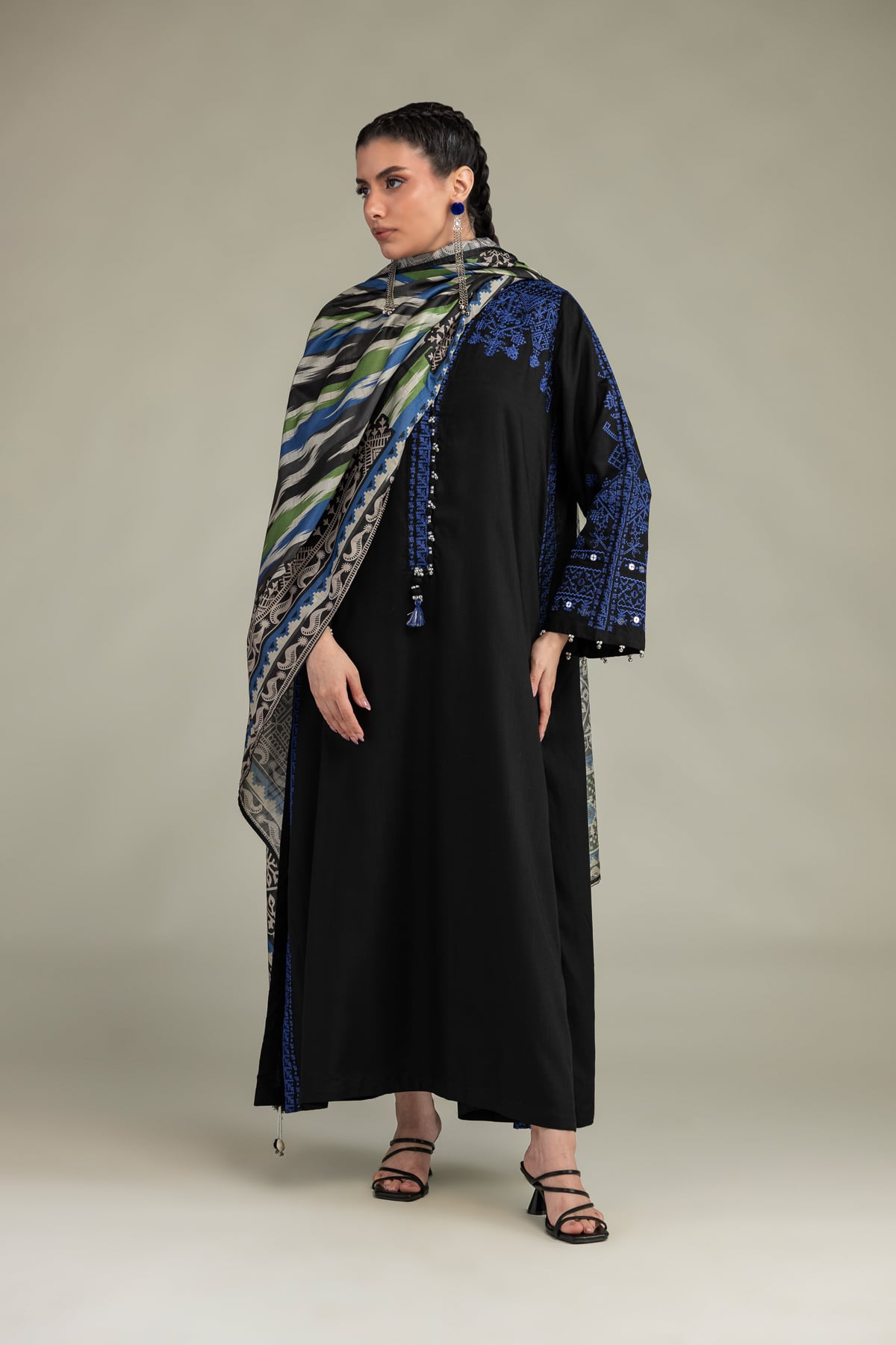2-26-307-B-D1-VG_MULTI-1 Black Silk Pants - V1