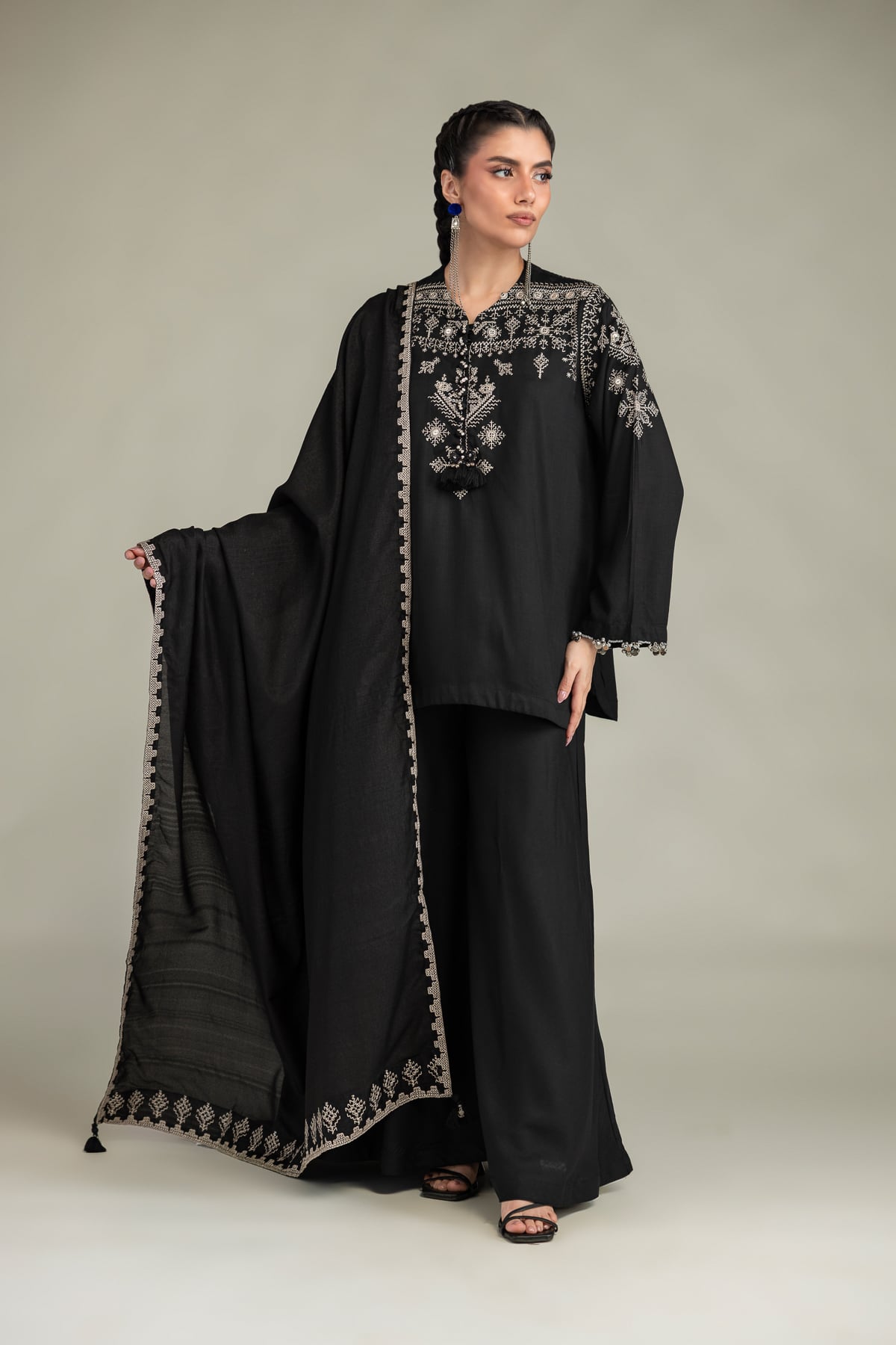 2-26-307-B-J1-VG_MULTI-1 Solid Silk Pants - V1
