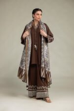 Brown Silk Dupatta - V3