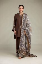 Brown Silk Dupatta - V6