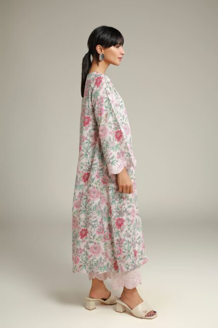 Floral Embroidered Pants - View 2