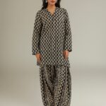 Relaxed Geometric Pants - View 1