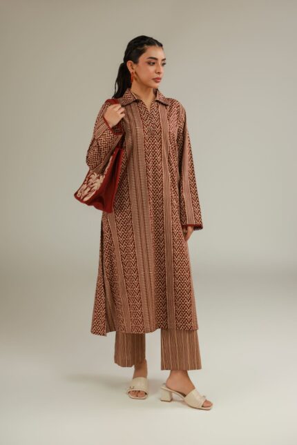 Brown Cotton Pants - View 2