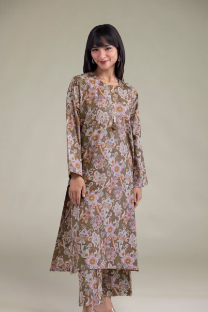 Brown Cambric Kurta - View 2