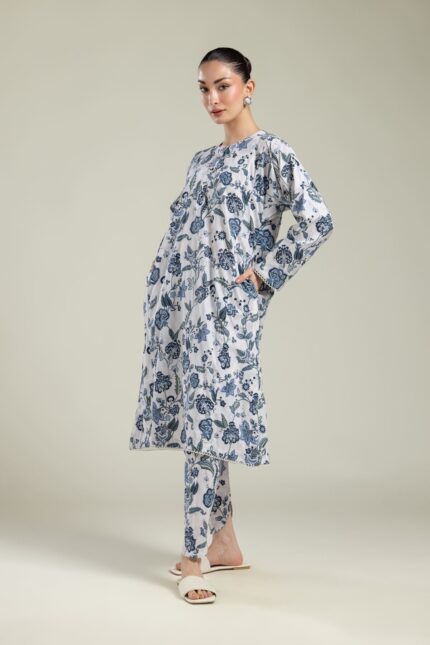Floral Cambric Shalwar - View 1