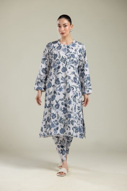 Floral Cambric Shalwar - View 2