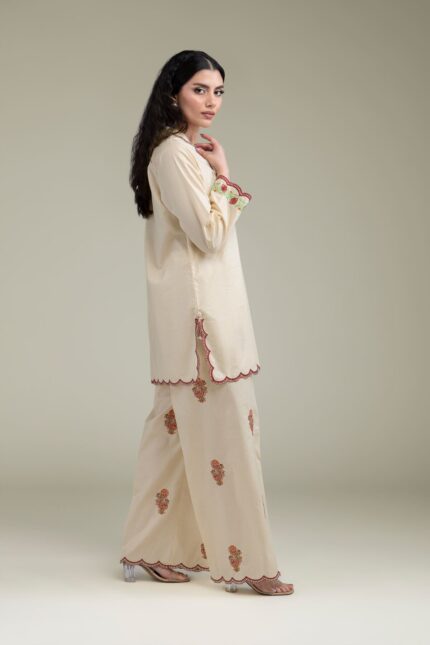 Floral Cotton Kurta - View 2