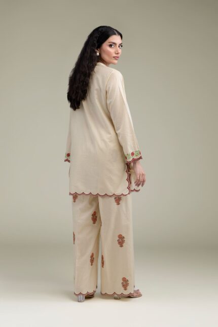 Floral Cotton Kurta - View 1