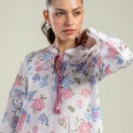 Keyhole Floral Kurta - View 1