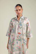 Floral Cambric Kurta - View 2