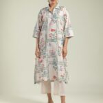Floral Cambric Kurta - View 1