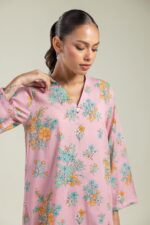Floral V-Neck Kurta - View 2