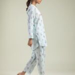 Blue Floral Shalwar - View 1