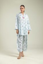 Blue Floral Shalwar - View 2