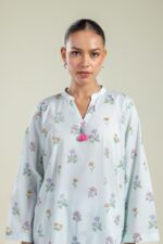 Floral Cambric Kurta - View 5