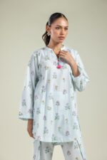 Floral Cambric Kurta - View 3