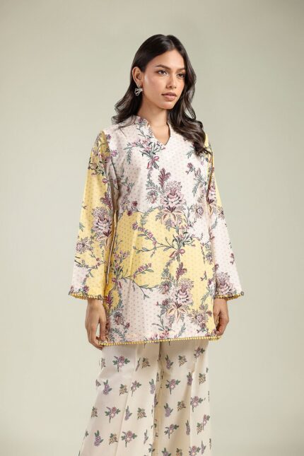 Short Floral Kurta - View 2