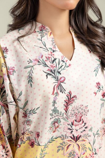 Short Floral Kurta - View 1