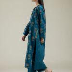 Floral Teal Pants - View 1