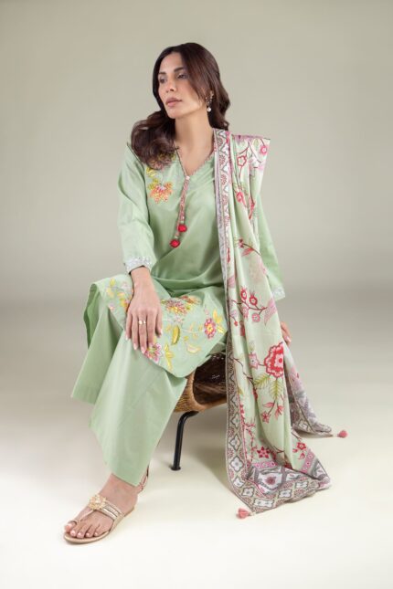 Mint Lawn Dupatta - View 2
