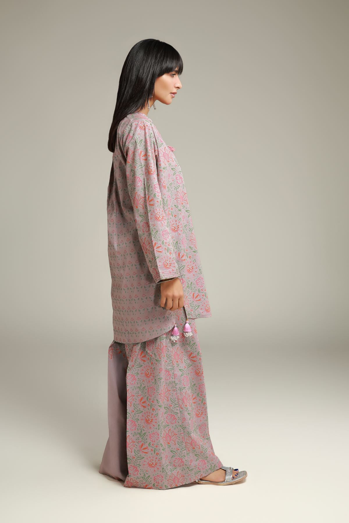 Floral Tassel Kurta-1 Floral Tassel Kurta - View 1