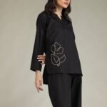 Black Poplin Shirt - V1