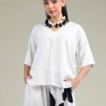 White V-Neck Shirt - V1
