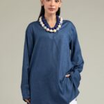 V-Neck Navy Shirt - V1