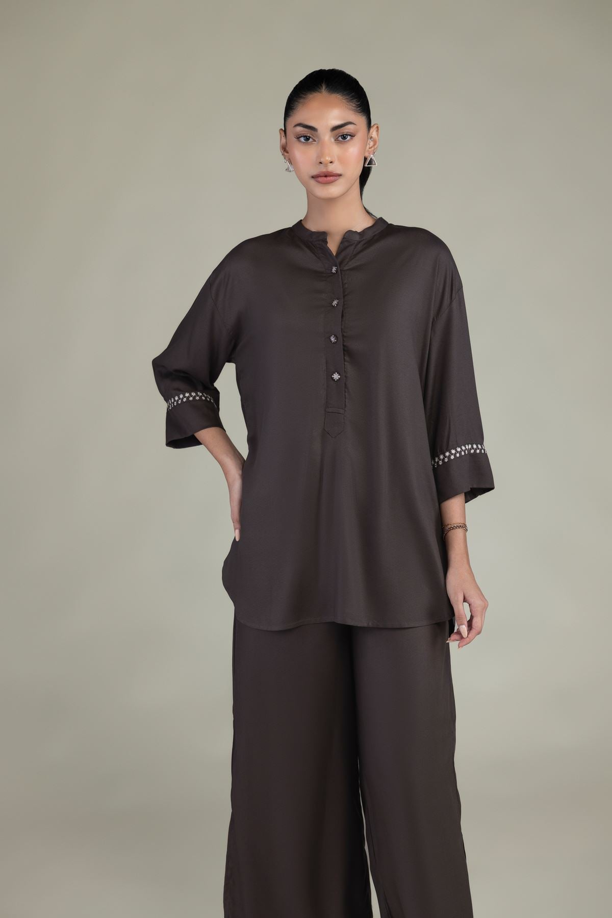 6-26-207-A-H1-VG_MULTI-1 Brown Viscose Shirt - V1