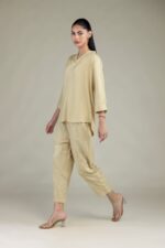 Viscose Beige Trousers - V1