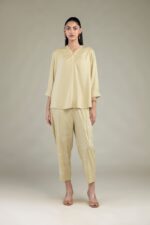 Viscose Beige Trousers - V2