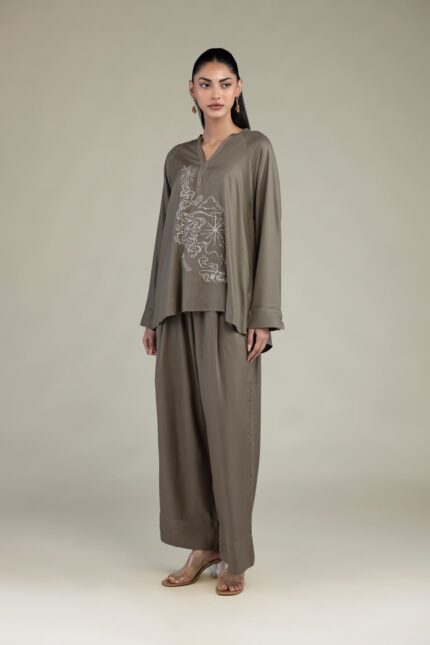 Solid Olive Trousers - V1