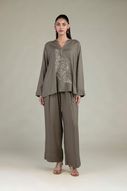 Solid Olive Trousers - V2