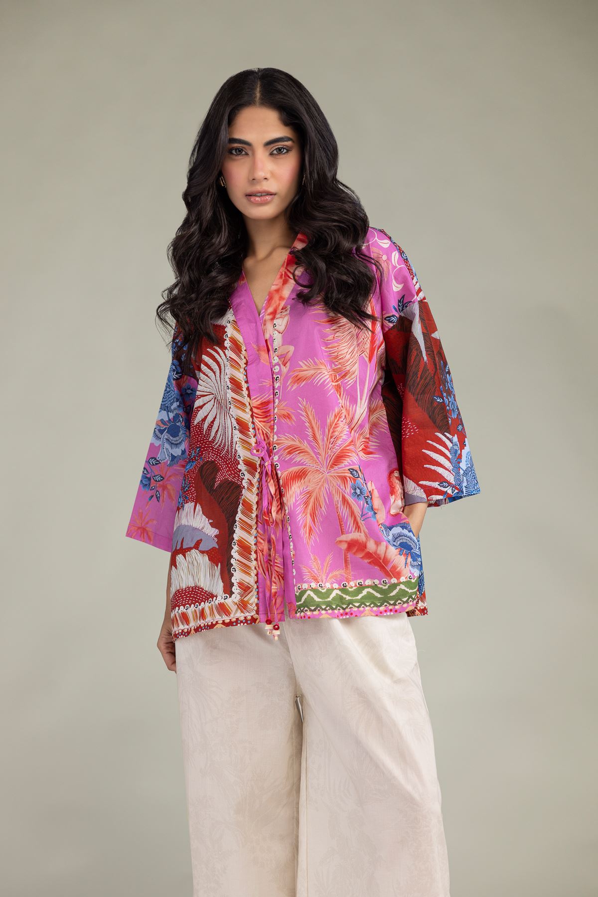 6-26-208-A-C1-VG_MULTI-1 Floral Cambric Tunic - V1