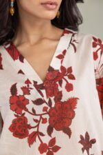 Floral V-Neck Tunic - V5