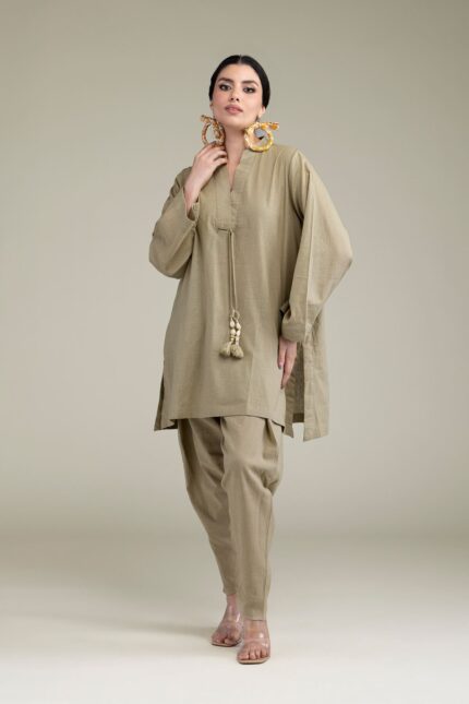 Solid Linen Shalwar - View 1