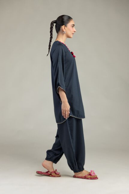 Solid Cotton Pants - View 1