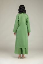 Green V-Neck Kurta - View 4