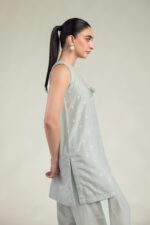 Lawn Sleeveless Kurta - View 2