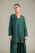 Solid Green Kurta - View 1