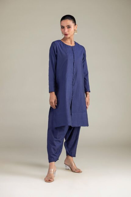 Solid Silk Shalwar - View 2