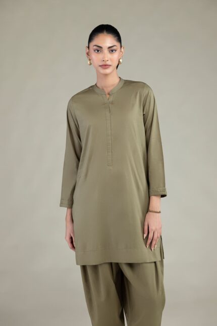 Solid Olive Shalwar 2
