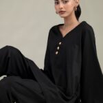 Black Solid Kurta - View 1