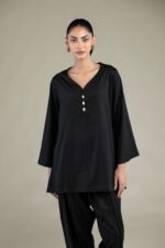 Black Solid Kurta - View 5