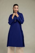 Blue Longline Kurta - View 2