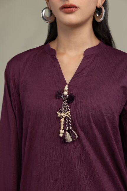 Solid Cotton Kurta - View 2